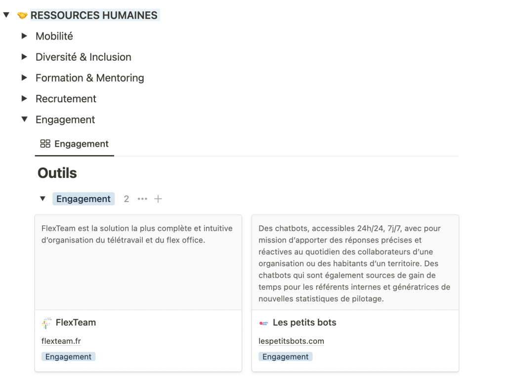 Notion outils travail hybride